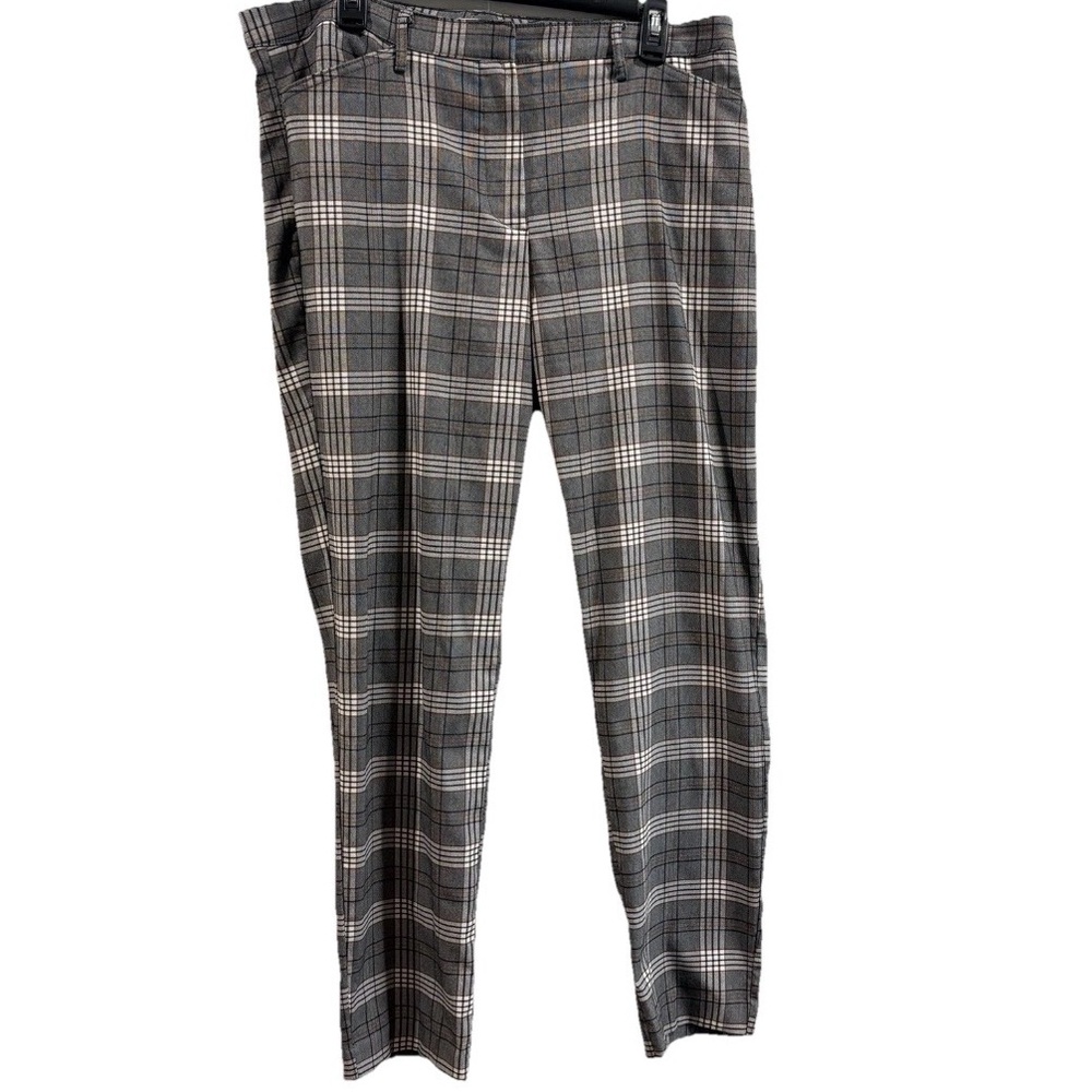 Calvin‎ Klein Plaid Ankle Pants Workwear Fall Office Size 14 Preppy